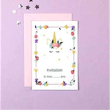 Kit Cr Atif Cartes Invitation Anniversaire Fille En Fran Ais Sur Le