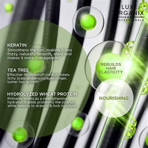 luxe organix keratin tea tree hair conditioner treatment ml