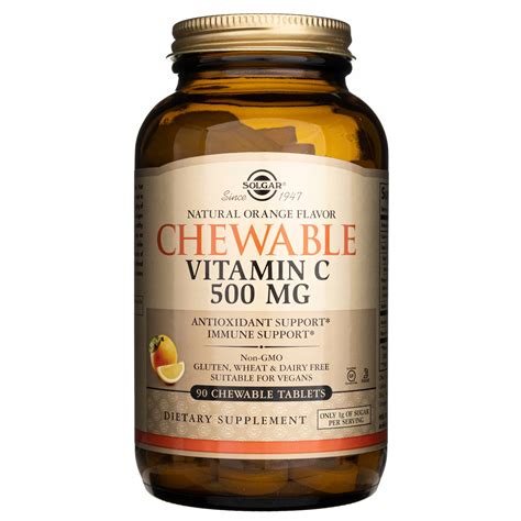 Chewable Vitamin C Mg Orange Solgar Witamina C Do Ssania Pomara Cza