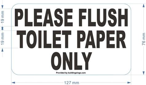 Hpd Signsplease Flush Toilet Paper Only Sign Aluminum Hpd Sign Hpd