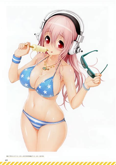 Nitroplus Tsuji Santa Super Sonico Sonico Bikini Cleavage Cream