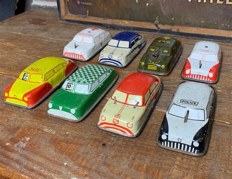 Vintage 1950 S ARGO Tin Toy Car Lot 8 Made In Japan Retro Original