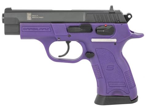 Sar Usa B6c Compact 9mm 3 8 13rd Pistol W Manual Safety Violet Black Kygunco