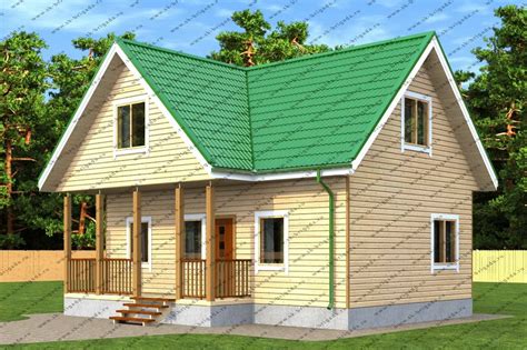 Купить гостевой домик для дачи с верандой