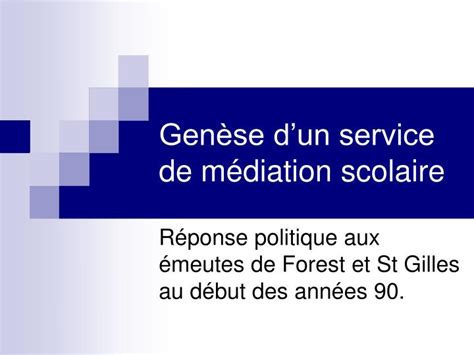 Ppt Gen Se Dun Service De M Diation Scolaire Powerpoint Presentation