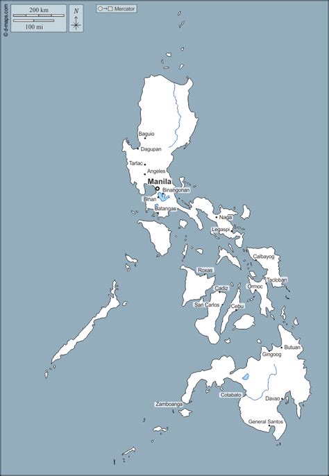 Philippinen Kostenlose Karten Kostenlose Stumme Karte Kostenlose