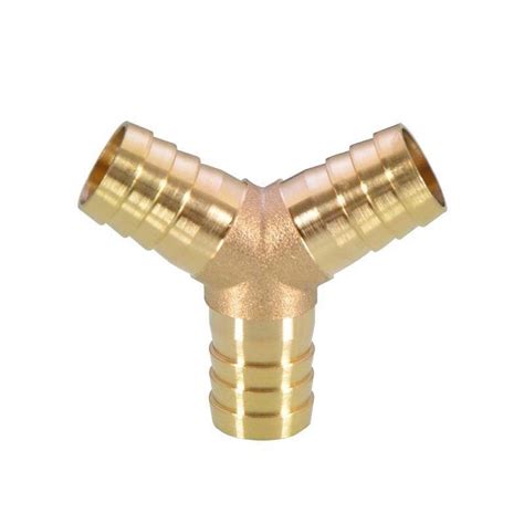 4 6 8 10 12 14 16mm Hose Barb Reudcing Y Shaped 3 Ways Brass Pipe Fitting Splitter Coupler