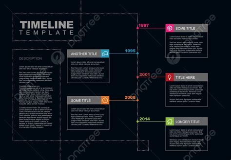 Vector Infographic Timeline Report Template Box Element Event Vector