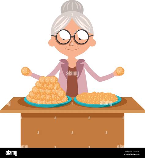 Old Lady Cooking Illustration Hi Res Stock Photography And Images Alamy