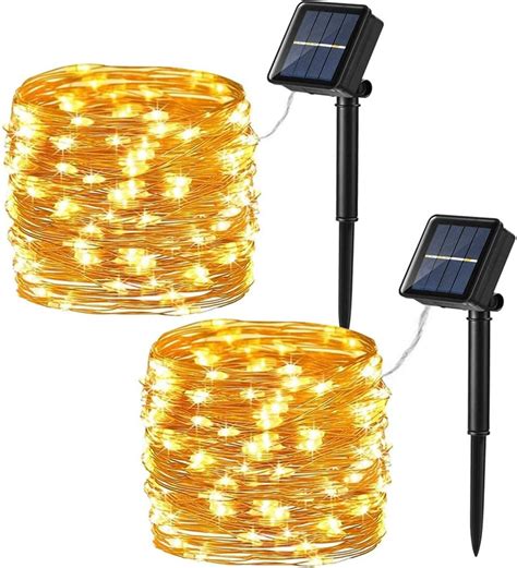 Ankway Catena Luminosa Solare 200 LED Luci Solari Esterno 8 Modalità