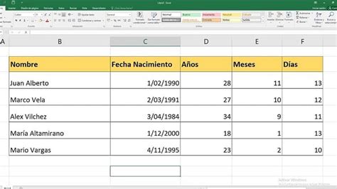 Formula Excel Para Calcular A Os Y Meses Entre Dos Fechas Printable