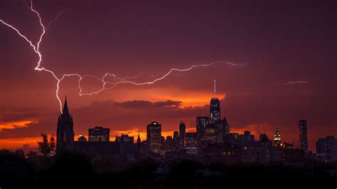 Lightning Storn Walppaper Nature Night 1080P Thunder Flash Nuit