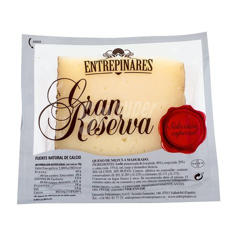 Entrepinares Queso gran reserva mezcla Cuña 400 g aprox