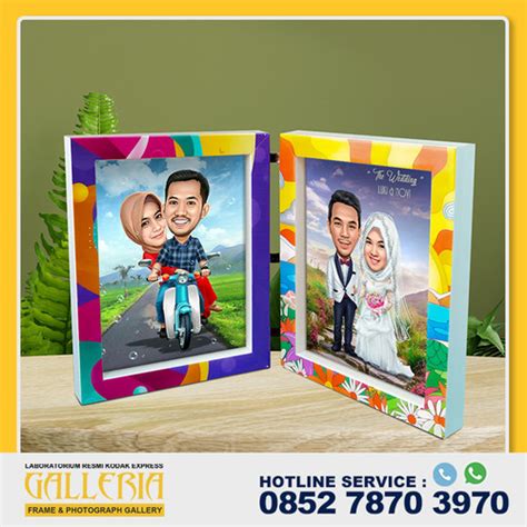 Jual Figura Bingkai Frame Lipat Bermotif Ukuran R Plus Cetak Foto