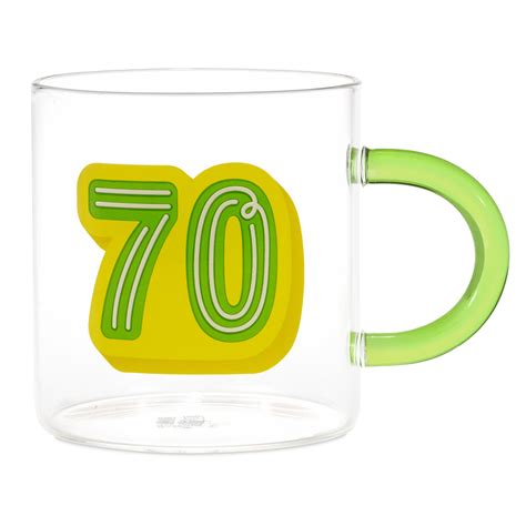 Glass 70th Birthday Mug 175 Oz Mugs Hallmark