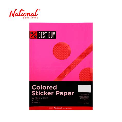 Best Buy Sticker Paper A4 Neon Pink School And Office Supplies