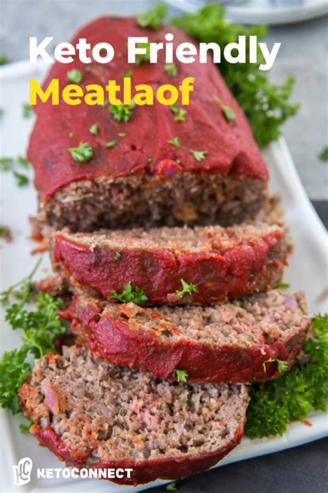 This Easy Keto Meatloaf Recipe Uses Pork Rinds And A Low Carb Tomato Topping For A Moist And He