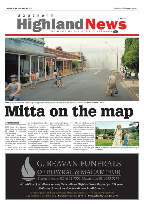 Todays Paper Southern Highland News Bowral Nsw