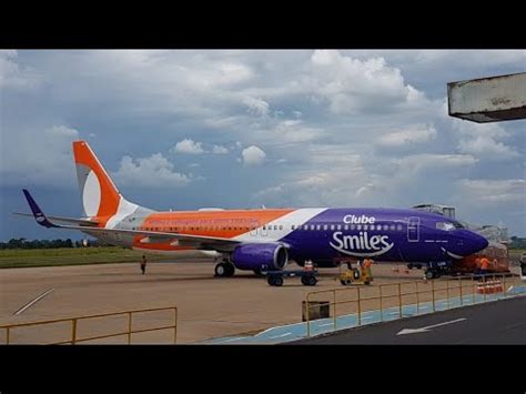 Pushback Taxi E Decolagem Boing 737 800 Da Gol Clube Smiles Livery PPB