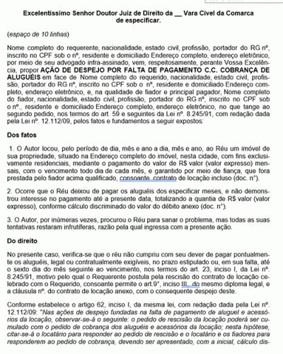 Modelo De Ordem De Despejo Modelo De Documentos Adm Direito