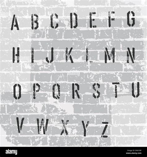 Stencil Grunge Alphabet Vector Eps10 Stock Vector Image And Art Alamy