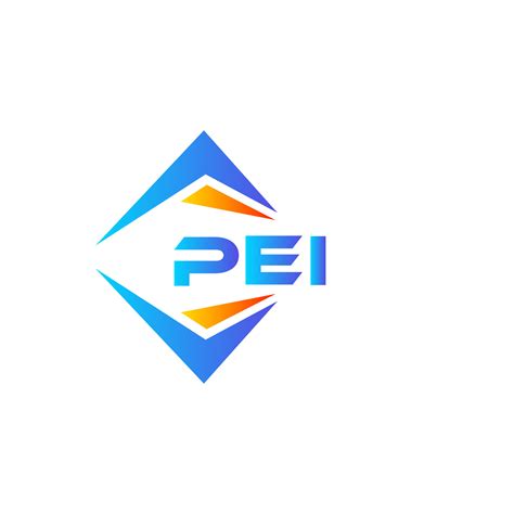 PEI abstract technology logo design on white background. PEI creative ...