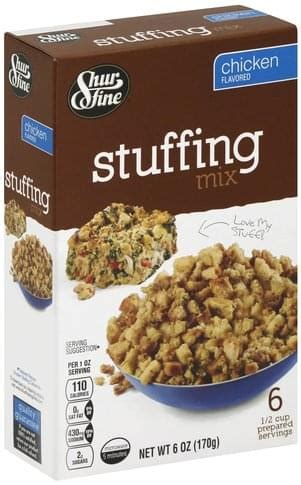 Shurfine Chicken Flavored Stuffing Mix Oz Nutrition Information