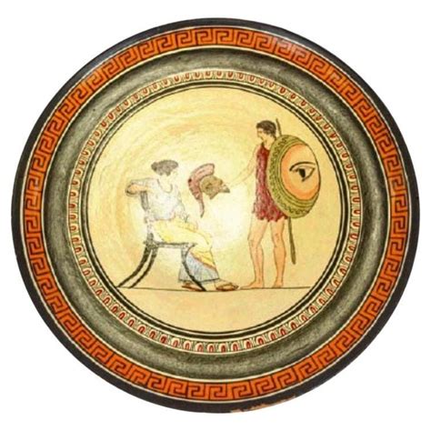 Vintage Greek Wall Plate Warriors Farewell For Sale At 1stdibs