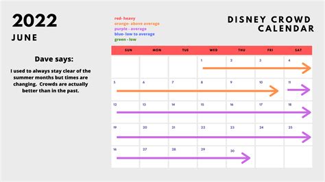 Disney World Crowd Calendar Printable Calendar