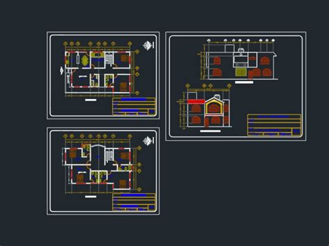 Casa Habitación En Autocad Descargar Cad Gratis 16422 Kb Bibliocad