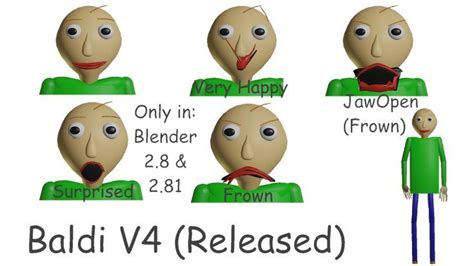 An Image Of Baldi V4 Released In The Game Avatars For 3d Printing