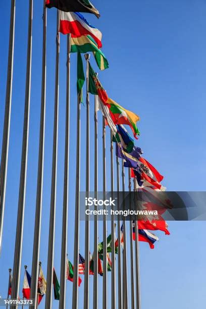 A Row Of National Flags Stock Photo Download Image Now United