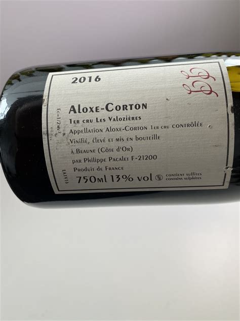 Philippe Pacalet Aloxe Corton Er Cru Les Valozieres