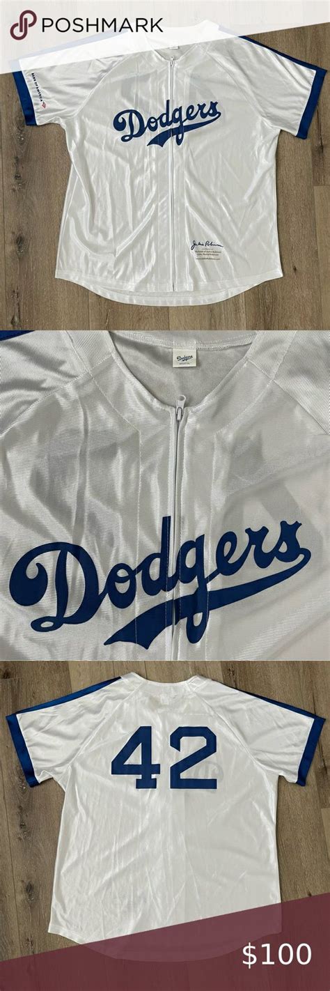 Mlb La Brooklyn Dodgers Jackie Robinson Jersey Number Dri Fit T