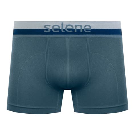 Cueca Selene Boxer Microfibra Sem Costura Cinza