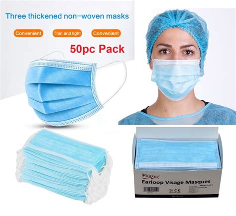 3 Ply Ear Loop Surgical Disposable Mask 50 Pack Lazada