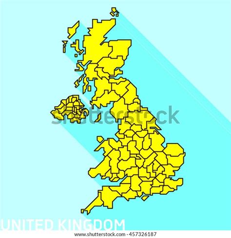 Map United Kingdom Vector Stock Vector Royalty Free 457326187