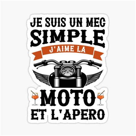 Je Suis Un Mec Simple J Aime La Moto Et Ap Ro Cadeau Motorcycle