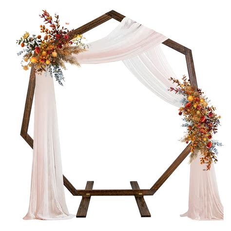 Wedding Arch Ft Heptagonal Wood Wedding Arches For Ceremony Wooden