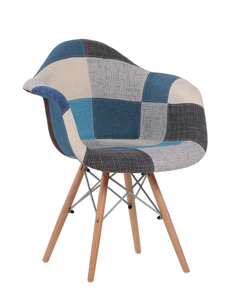 NADIR Lot De 2 Chaises DSW Design Scandinave Patchwork Kayelles