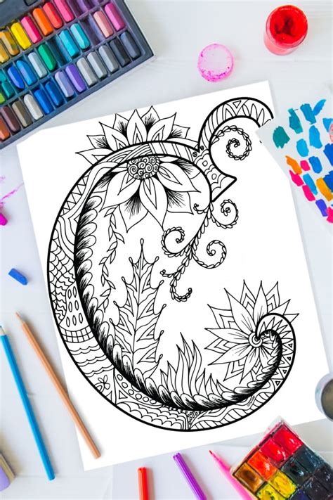 Zentangle Letter C Design Free Printable | Kids Activities Blog