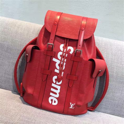 Louis Vuitton X Supreme Epi Leather Christopher Pm Backpack Red