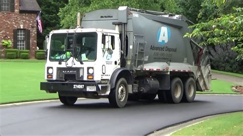 Advanced Disposal Mack Mr Mcneilus Rear Loader Trash Truck Youtube