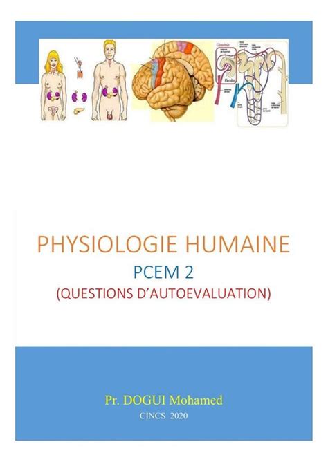 Physiologie Humaine PCEM 2 Questions d autoévaluation ebook