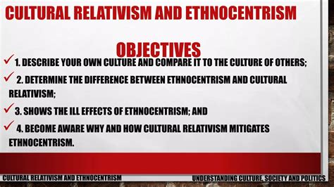 Cultural Relativism And Ethnocentrism Ppt