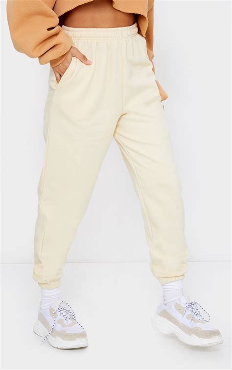 Cream Casual Jogger Pants Prettylittlething Il