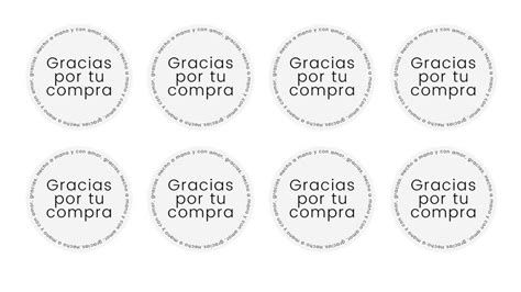 Etiqueta Gracias Por Tu Compra En EspaÑol Listo Para Imprimir Etsy España