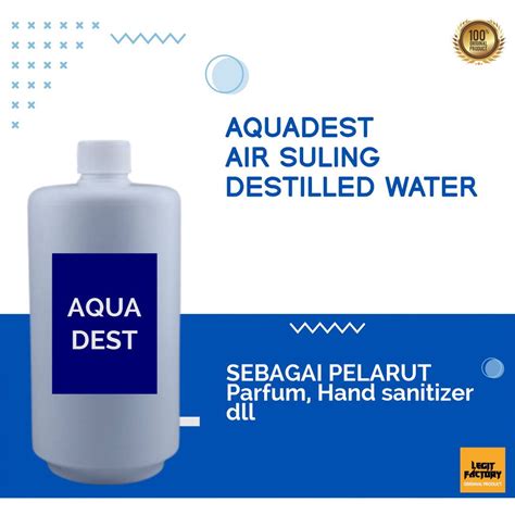 Jual Aquadest 1 Liter Air Suling Destilled Water Shopee Indonesia