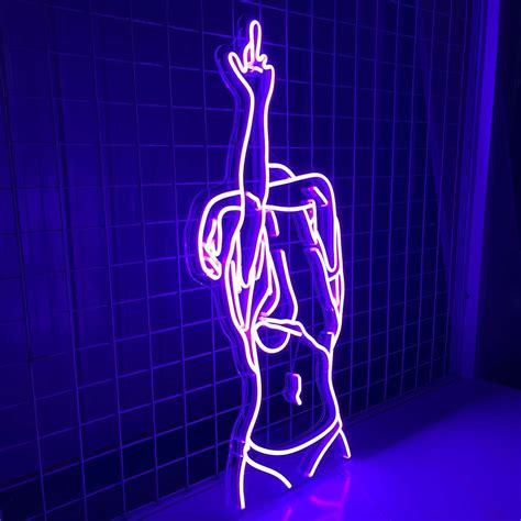 Sexy Woman Neon Signs Abstract Art Wall Decor Glow Neon Store