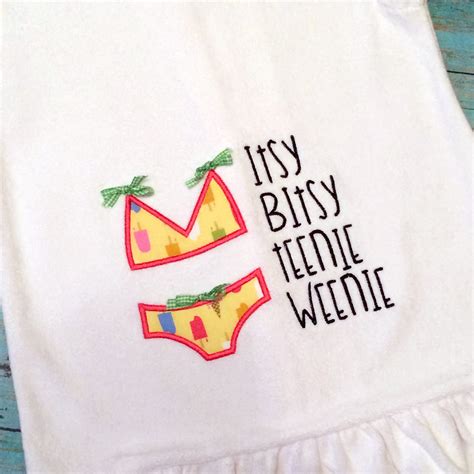 Itsy Bitsy Bikini Applique 4 Sizes Products SWAK Embroidery
